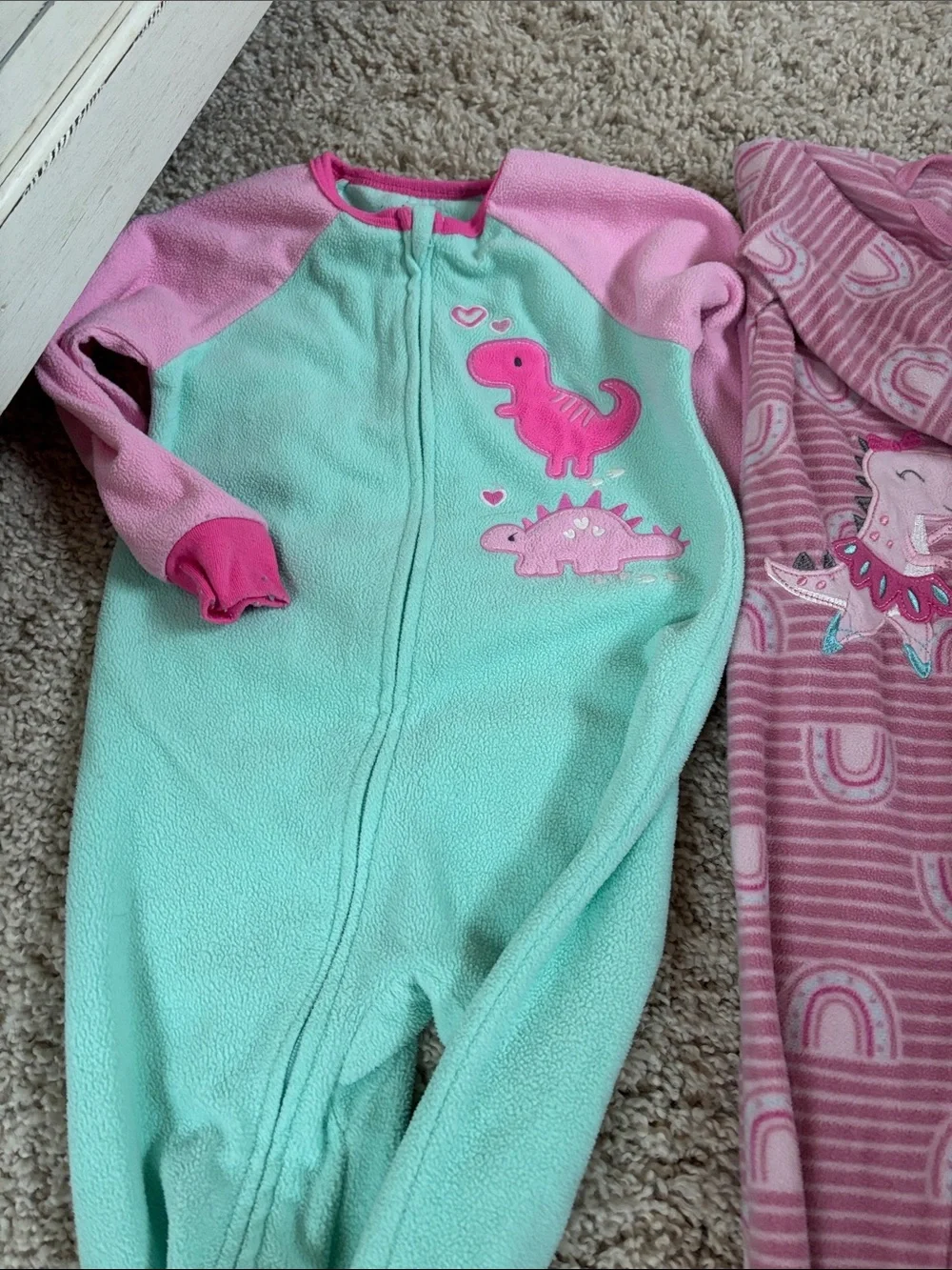 Lot of 3T footie pajamas